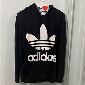 Adidas Black and White Logo Hoodie